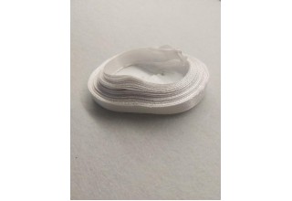 УЦЕНКА Лента атласная однотонная 1,2 см*25 ярдов цв. белый, цена за катушку